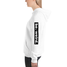 Load image into Gallery viewer, be weird. Mad Max Block Out Unisex hoodie