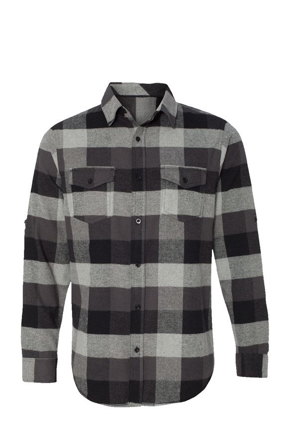 Be Weird. Outdoors.- Classic Long Sleeve Men's Flannel Grey And Black